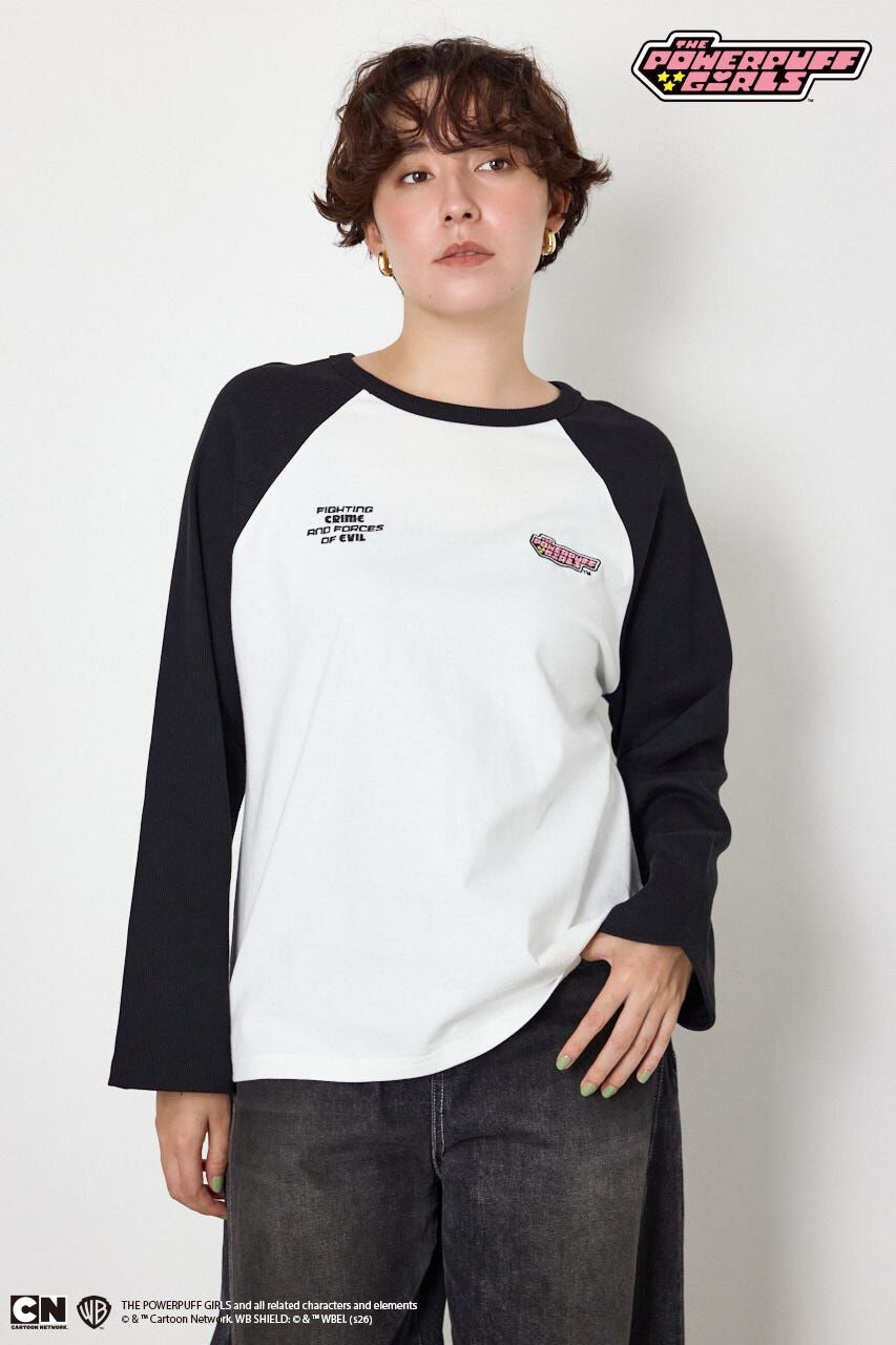 RODEO CROWNS「(パワーパフ ガールズ)ラグランロングスリーブTシャツ」|Tシャツ・カットソー|柄WHT5