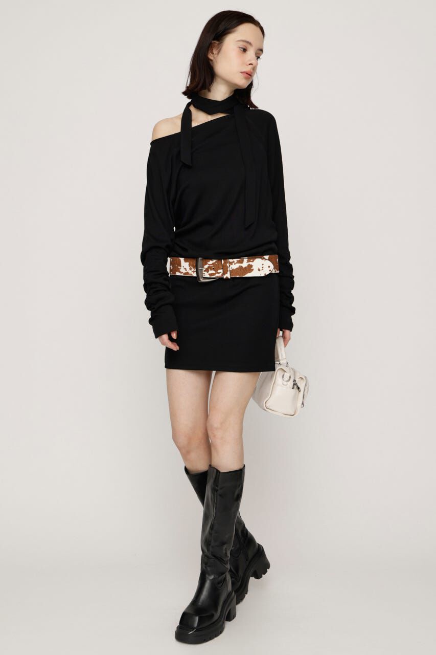 SLY「DOLMAN CUT TIE ショートワンピース」|ワンピース|