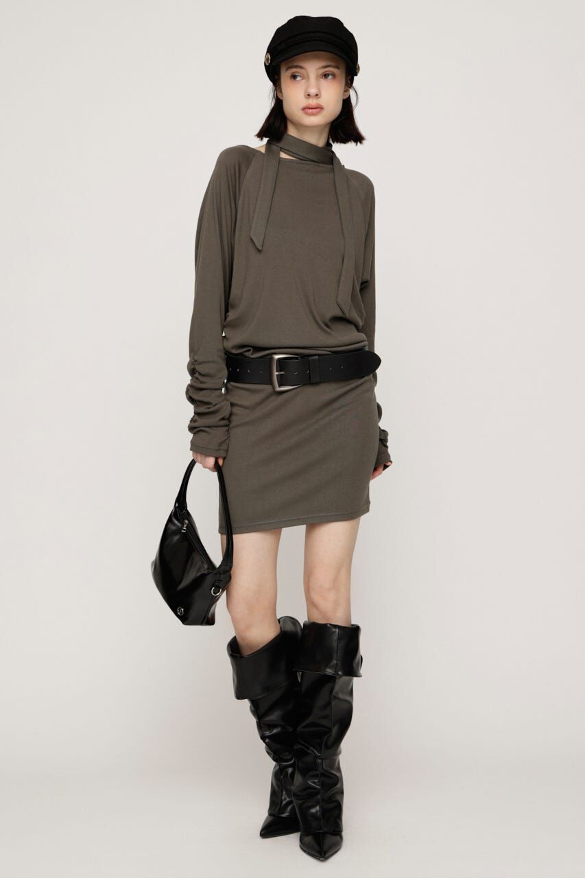 SLY「DOLMAN CUT TIE ショートワンピース」|ワンピース|