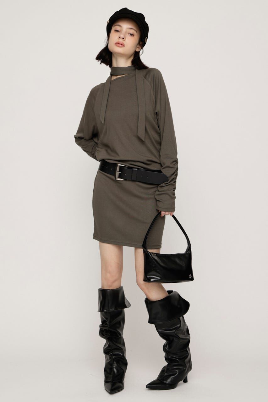 SLY「DOLMAN CUT TIE ショートワンピース」|ワンピース|