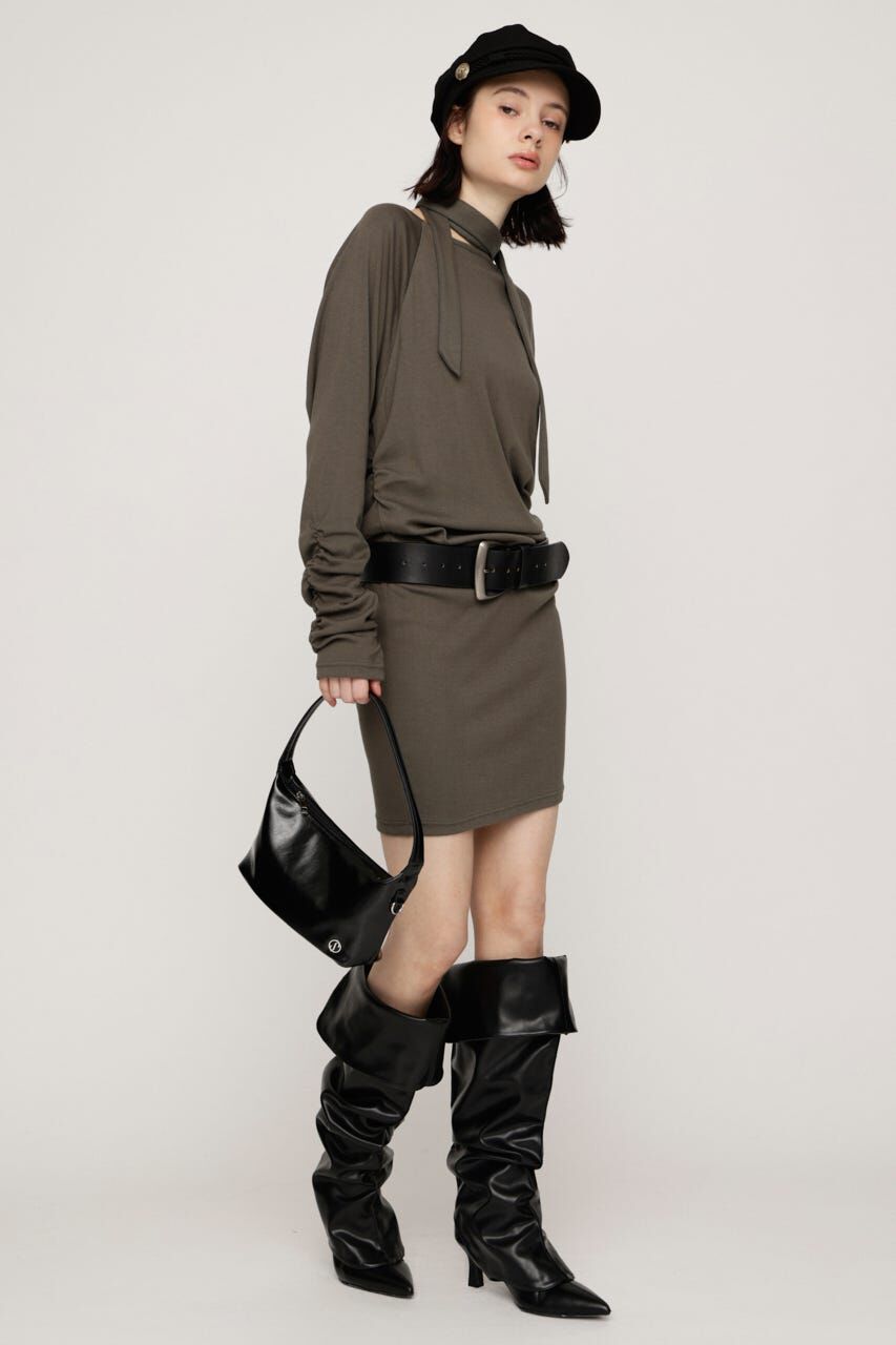 SLY「DOLMAN CUT TIE ショートワンピース」|ワンピース|