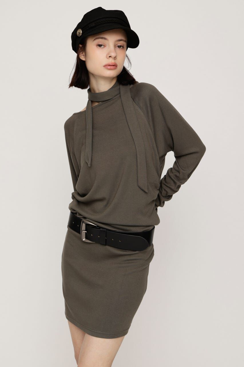 SLY「DOLMAN CUT TIE ショートワンピース」|ワンピース|