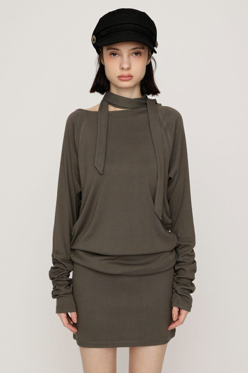 SLY「DOLMAN CUT TIE ショートワンピース」|ワンピース|