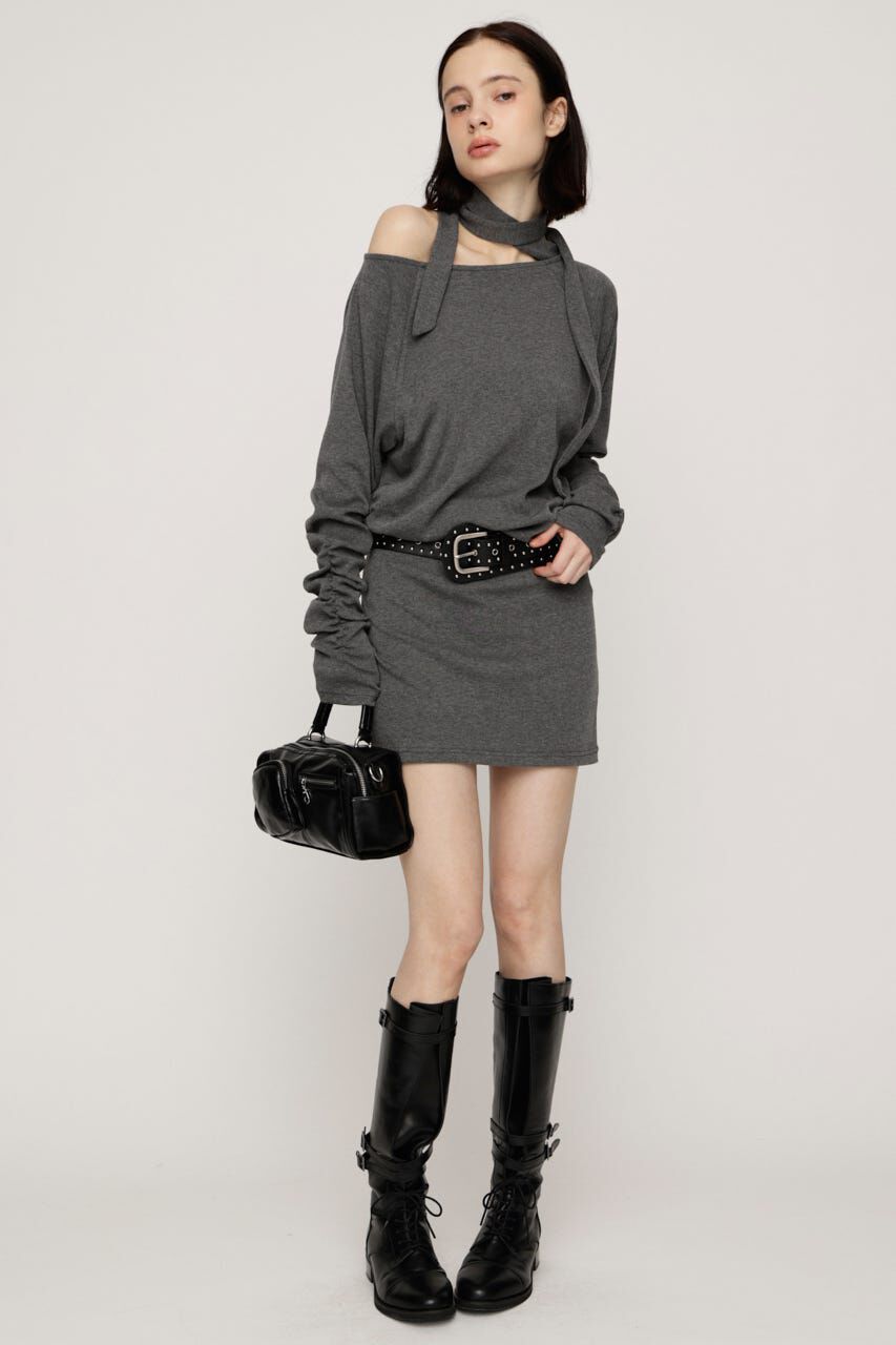 SLY「DOLMAN CUT TIE ショートワンピース」|ワンピース|