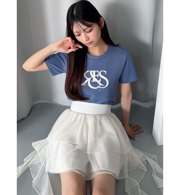 RESEXXY「ポイントロゴデザインTシャツ」|Tシャツ・カットソー|ブルー