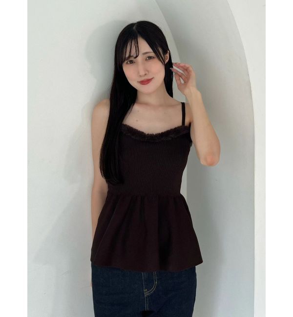 MERCURYDUO「ペプラムキャミニットセットアンサンブル」|ニット・セーター|