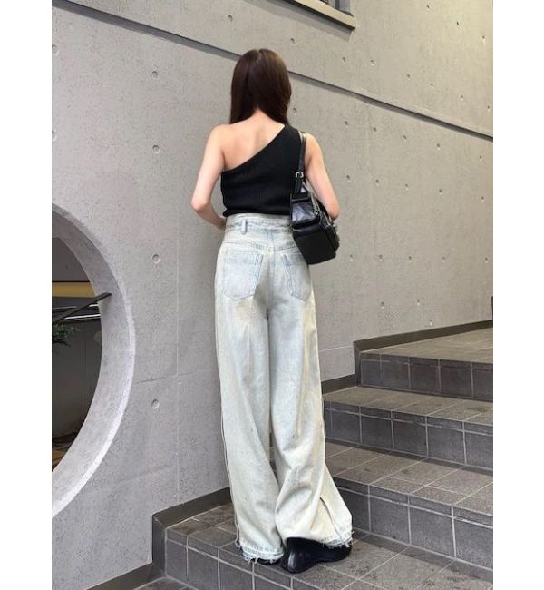 MURUA「サイドZIPスリットワイドデニム【セットアップ着用可】」|デニム|