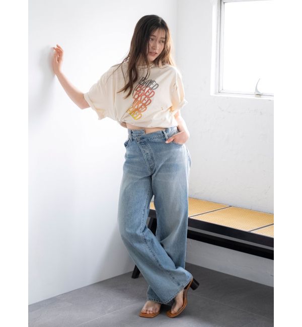 Ungrid「ペイントダメージロゴTee」|Tシャツ・カットソー|