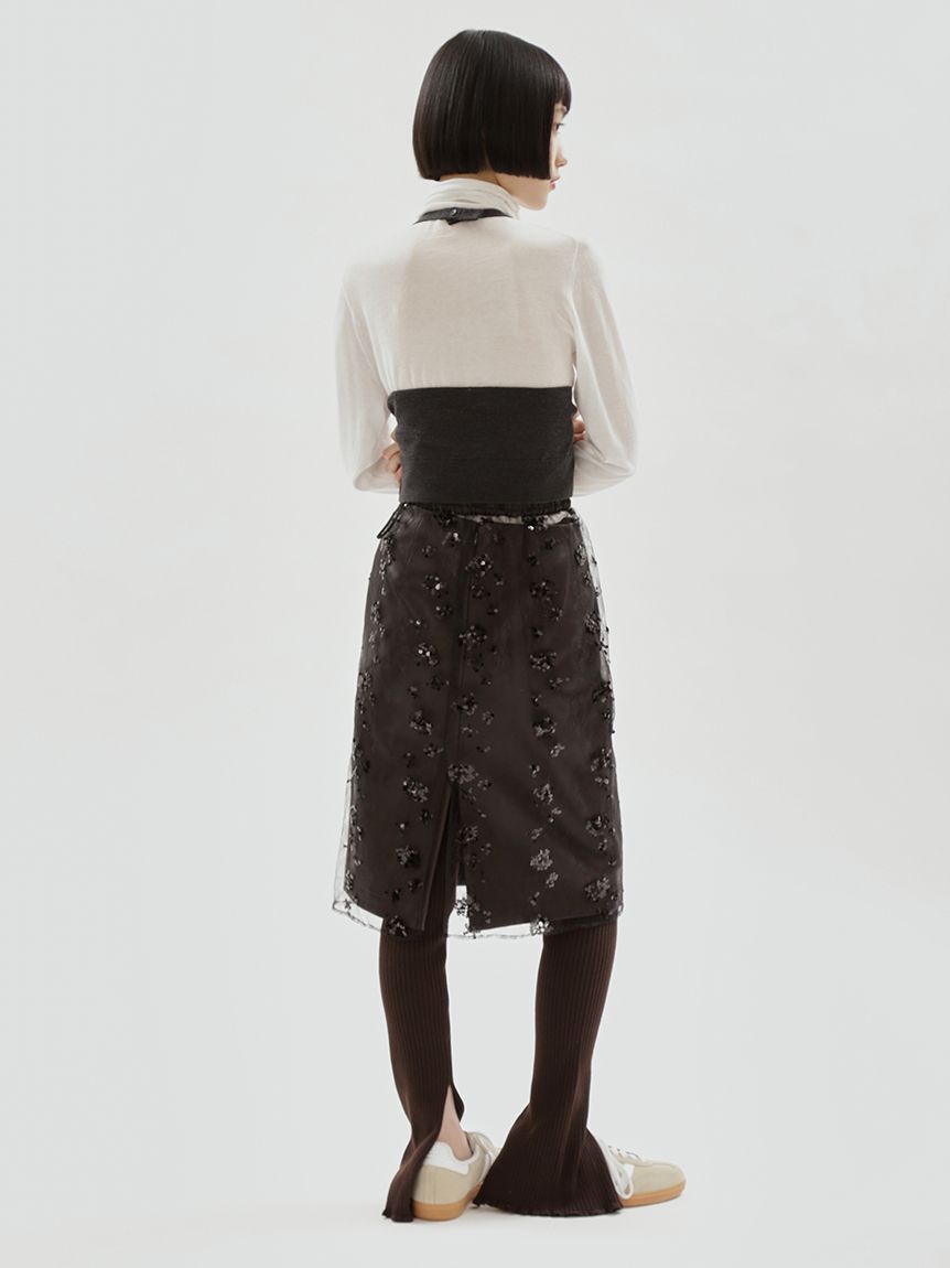 emmi atelier「ウールミックスホルターネックニットビスチェ【セットアップ対応】」|ベスト・ジレ|