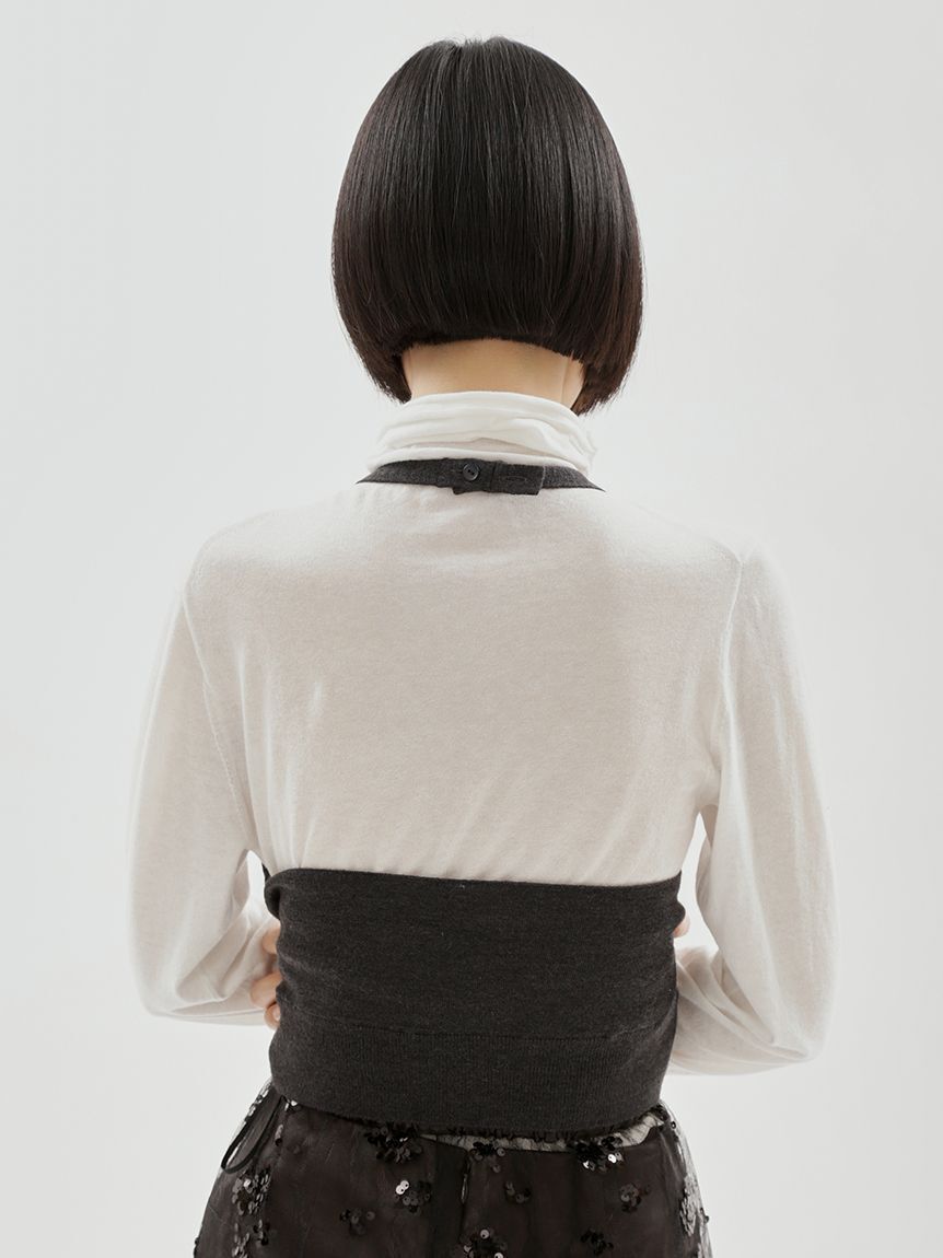 emmi atelier「ウールミックスホルターネックニットビスチェ【セットアップ対応】」|ベスト・ジレ|