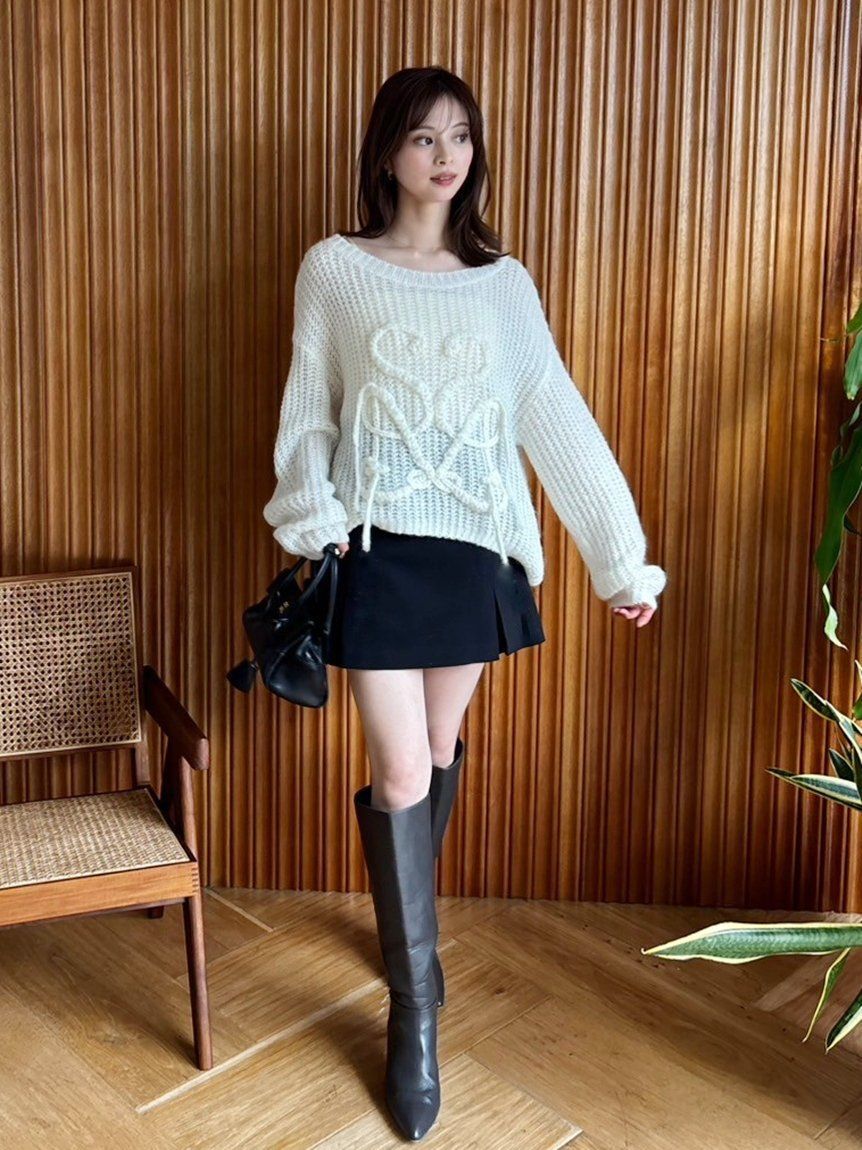 SNIDEL「ロゴローゲージニットプルオーバー」|ニット・セーター|
