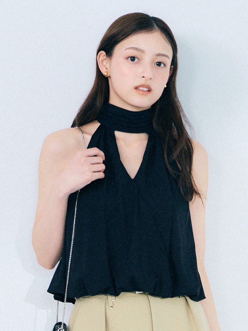 SNIDEL「アメスリカップインドレープカットソー」|Tシャツ・カットソー|BLK