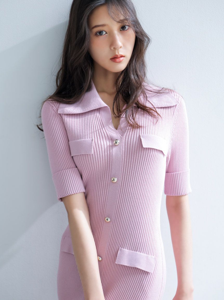 SNIDEL「フロントボタンニットワンピース」|ワンピース|