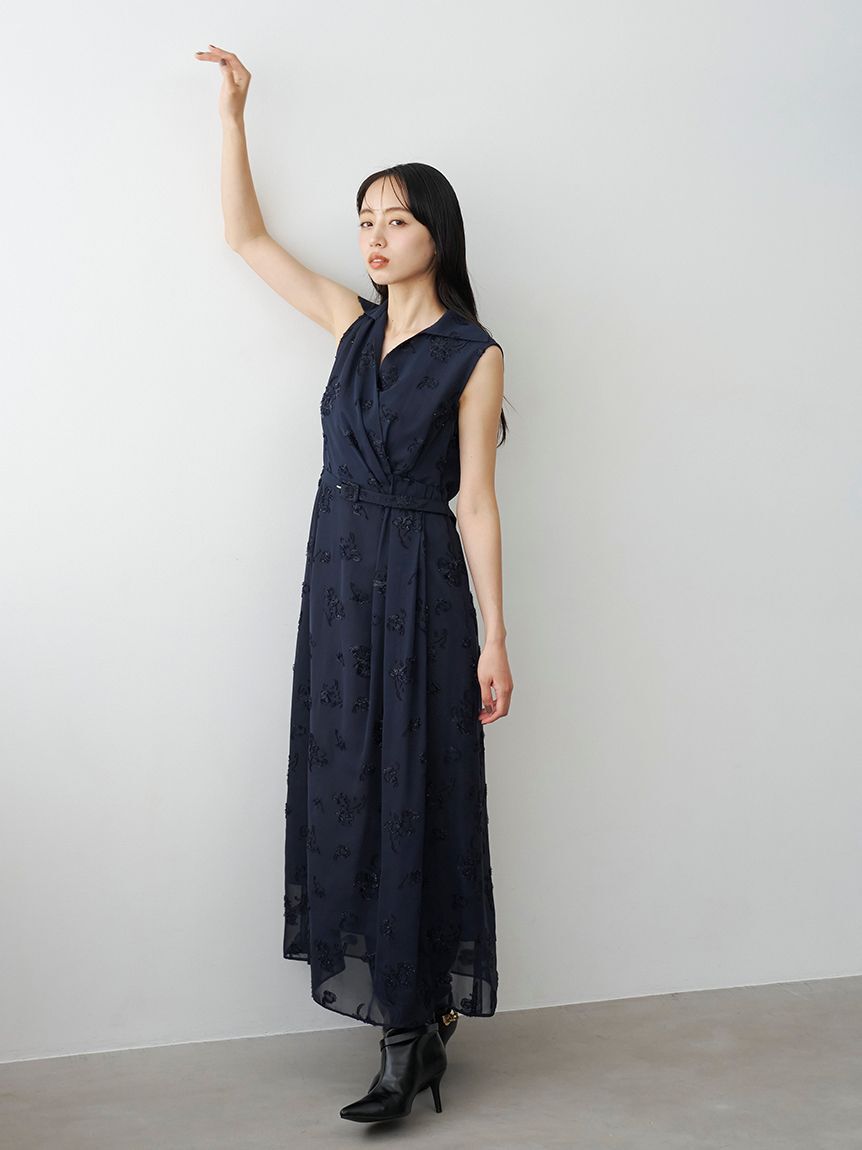 SNIDEL「【HIGH QUALITY】ラメジャガードカシュクールワンピース」|ワンピース|