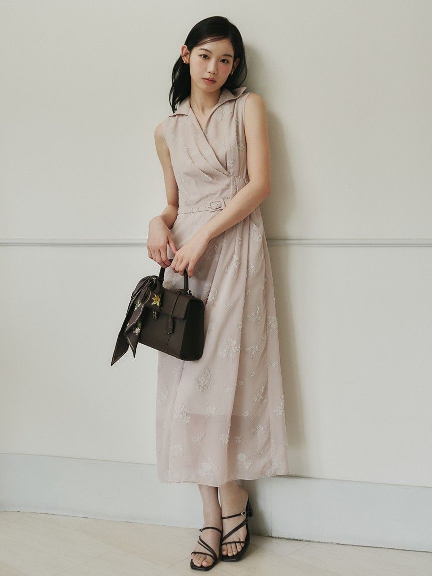 SNIDEL「【HIGH QUALITY】ラメジャガードカシュクールワンピース」|ワンピース|LPNK
