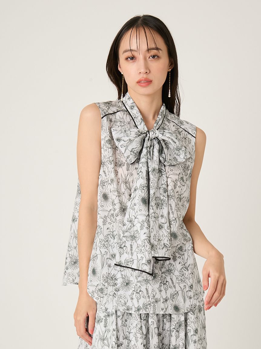 FRAY I.D「【FRAY I.D MADE WITH LIBERTY FABRIC】ボウタイブラウス／ウォッシャブル」|シャツ・ブラウス|