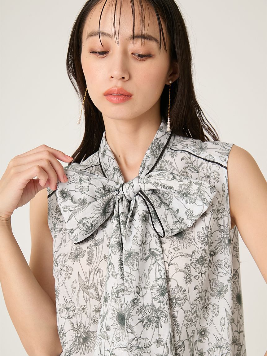 FRAY I.D「【FRAY I.D MADE WITH LIBERTY FABRIC】ボウタイブラウス／ウォッシャブル」|シャツ・ブラウス|