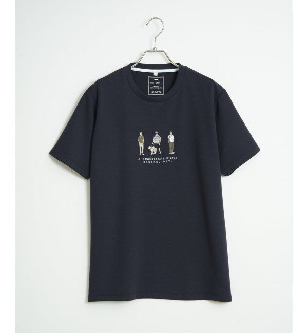 ikka「ポンチスリーメン刺繍Tシャツ」|Tシャツ・カットソー|