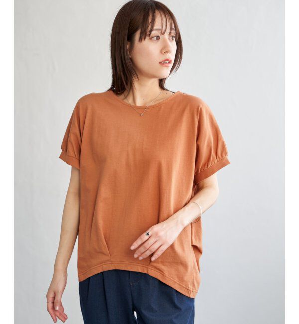 ikka「冷感ドルマンタックプルオーバー」|その他|オレンジ
