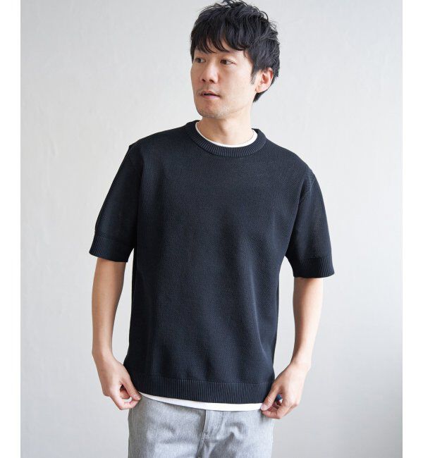 ikka「【2点セット】GOKU楽ニット半袖セット」|プルオーバー|