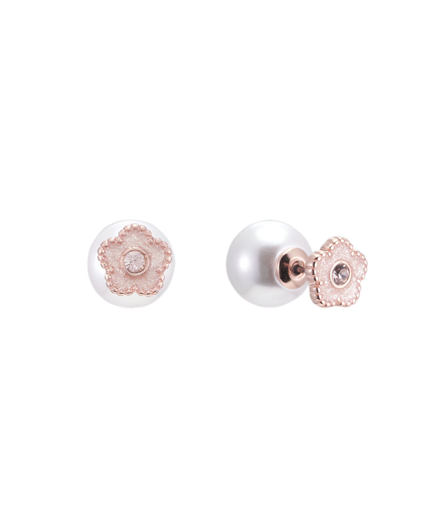 MARY QUANT「ラメエポビジューデイジー ピアス」|ピアス|