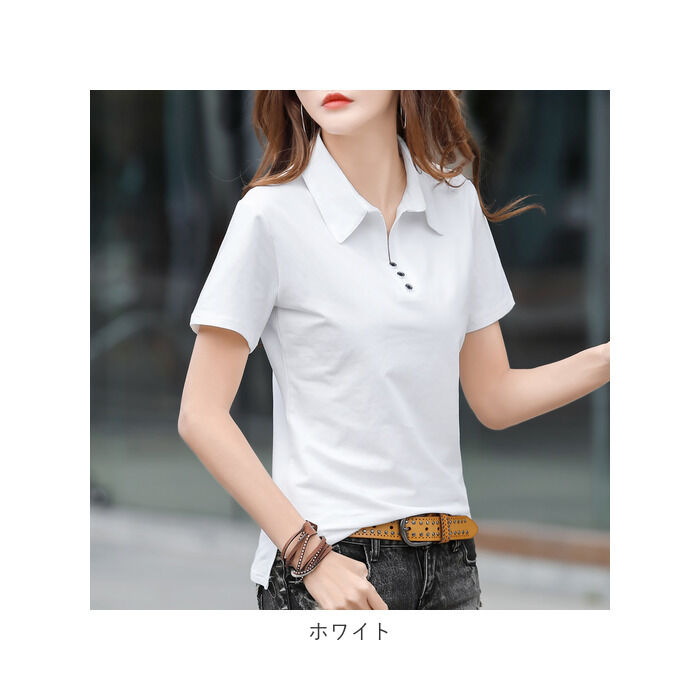 BACKYARD FAMILY「ポロシャツ レディース 半袖 通販 ｔシャツ Ｔシャツ カットソー 襟付き 無地 春夏」|その他|