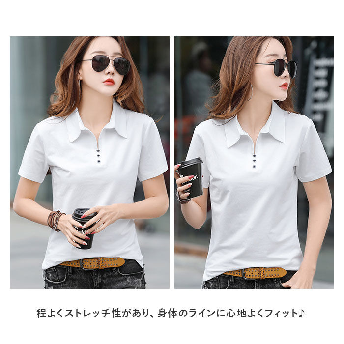 BACKYARD FAMILY「ポロシャツ レディース 半袖 通販 ｔシャツ Ｔシャツ カットソー 襟付き 無地 春夏」|その他|