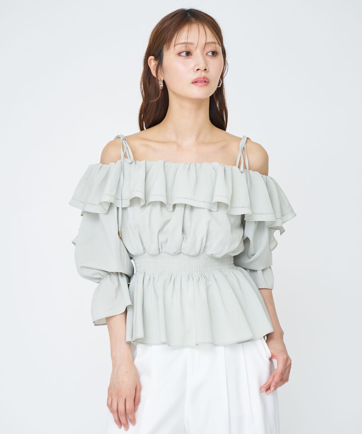 アンドクチュール「オフショルフリルブラウス」|シャツ・ブラウス|