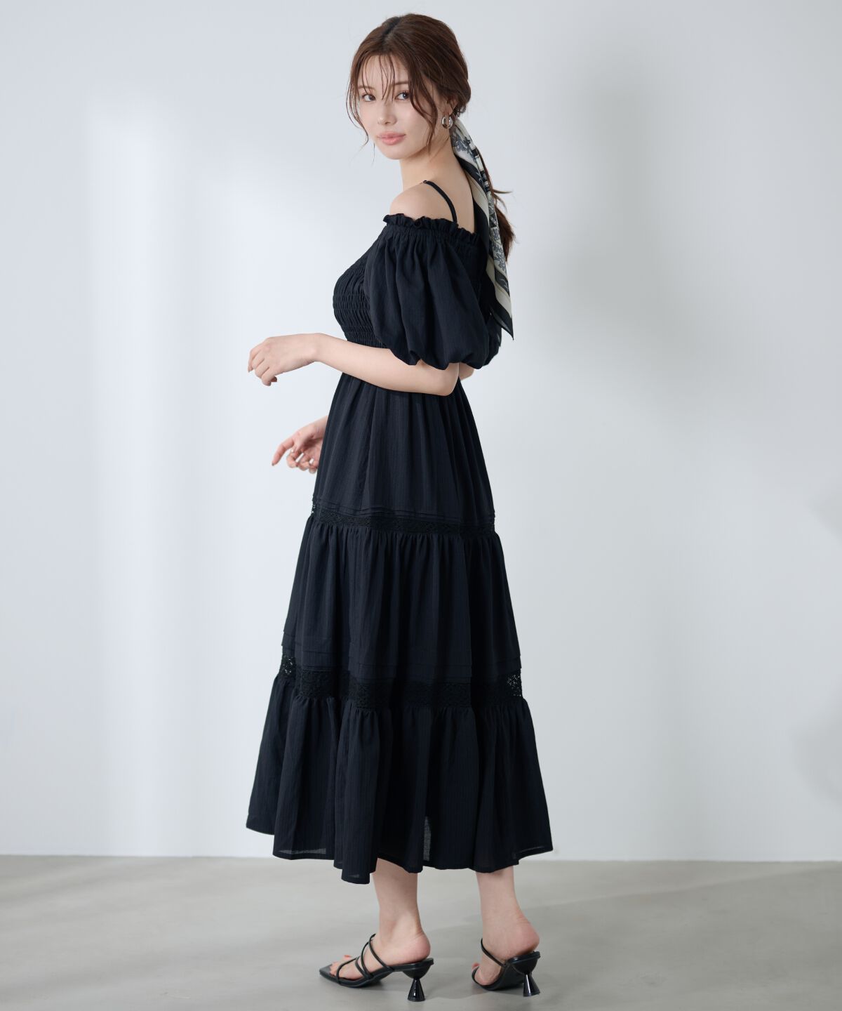 アンドクチュール「ピンタックティアードワンピース」|ワンピース|