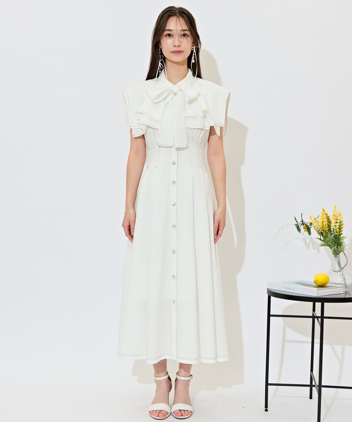 WILLSELECTION「スクエアラッフルシャツワンピース」|ワンピース|