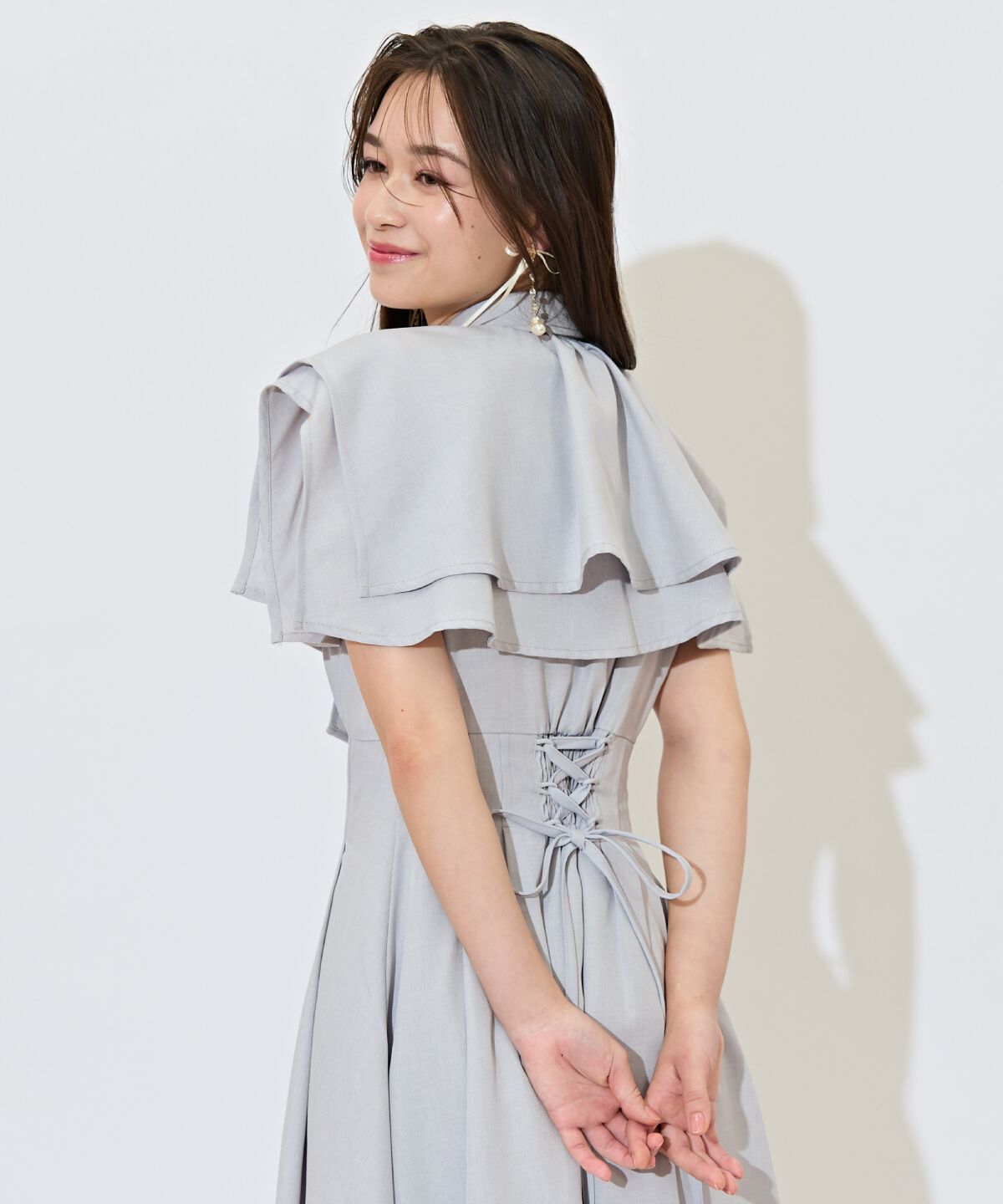 WILLSELECTION「スクエアラッフルシャツワンピース」|ワンピース|