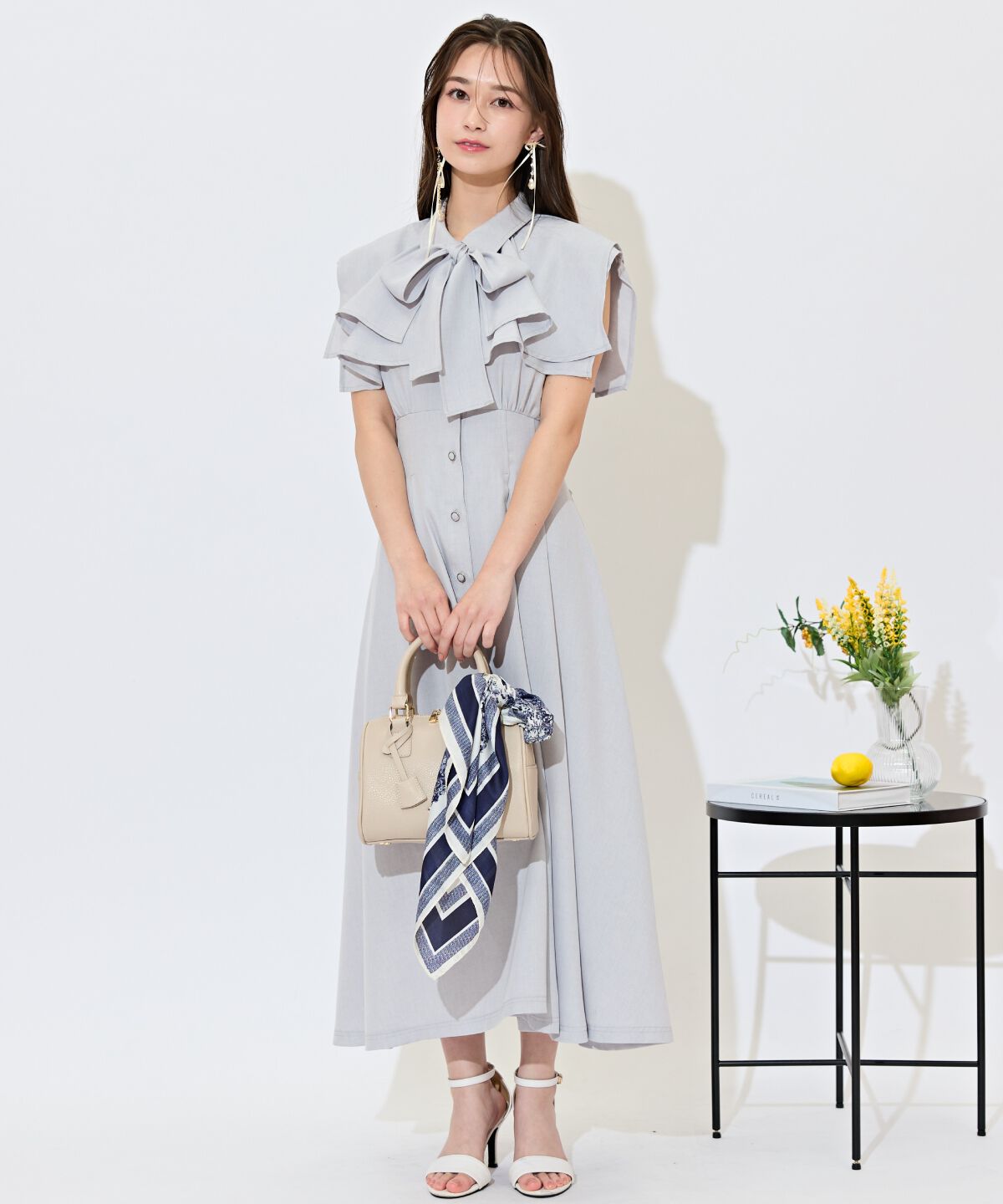 WILLSELECTION「スクエアラッフルシャツワンピース」|ワンピース|