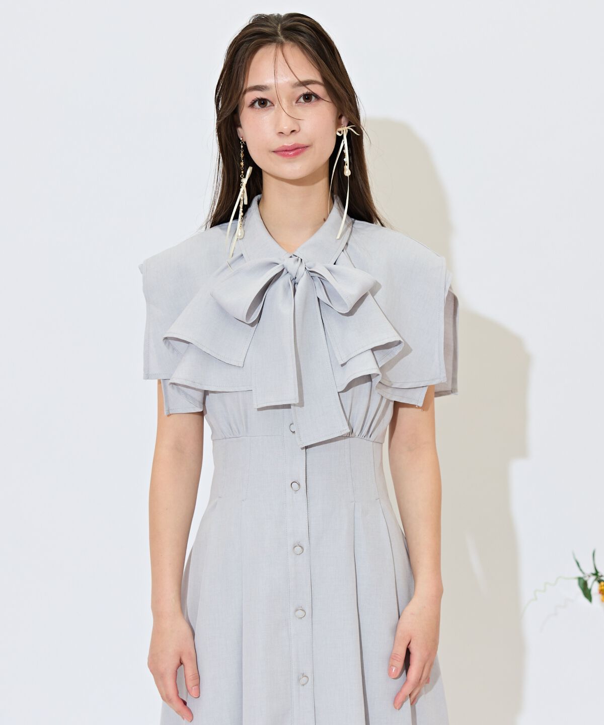 WILLSELECTION「スクエアラッフルシャツワンピース」|ワンピース|