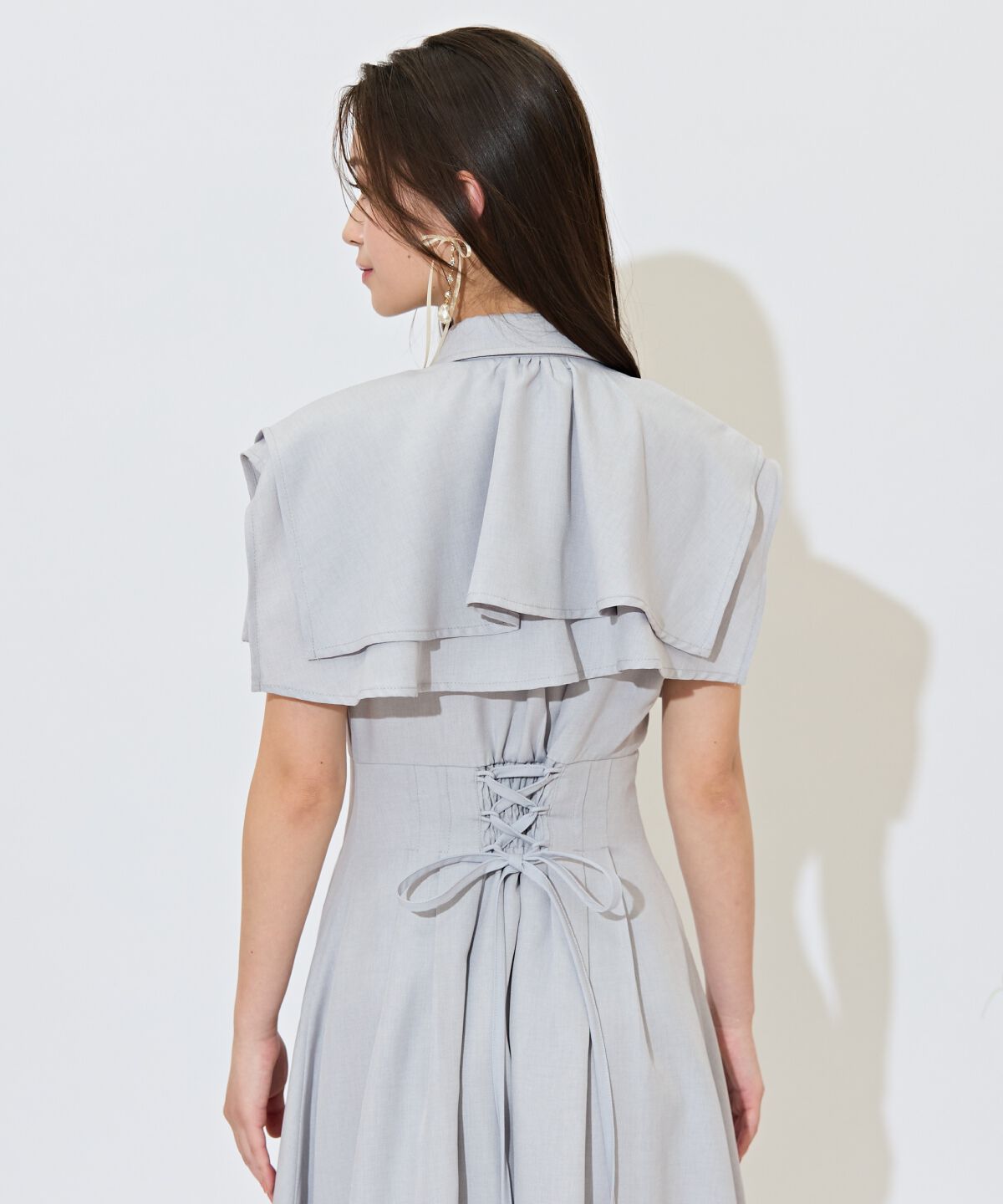 WILLSELECTION「スクエアラッフルシャツワンピース」|ワンピース|