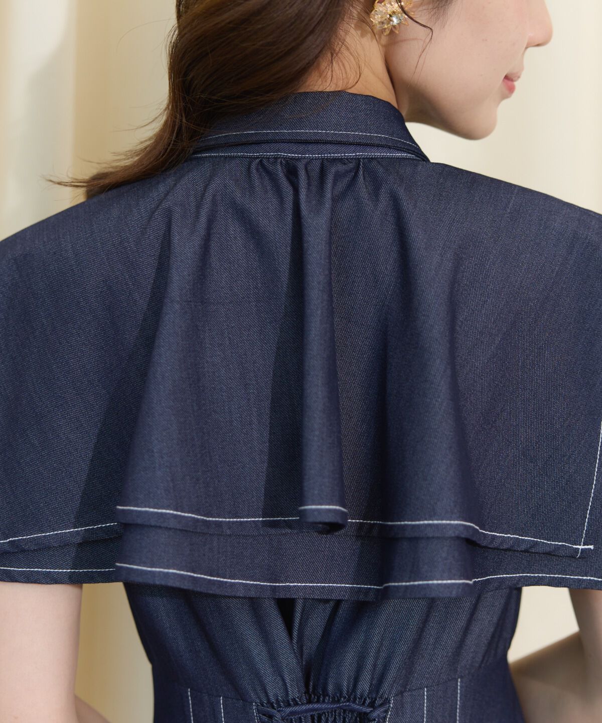 WILLSELECTION「スクエアラッフルシャツワンピース」|ワンピース|