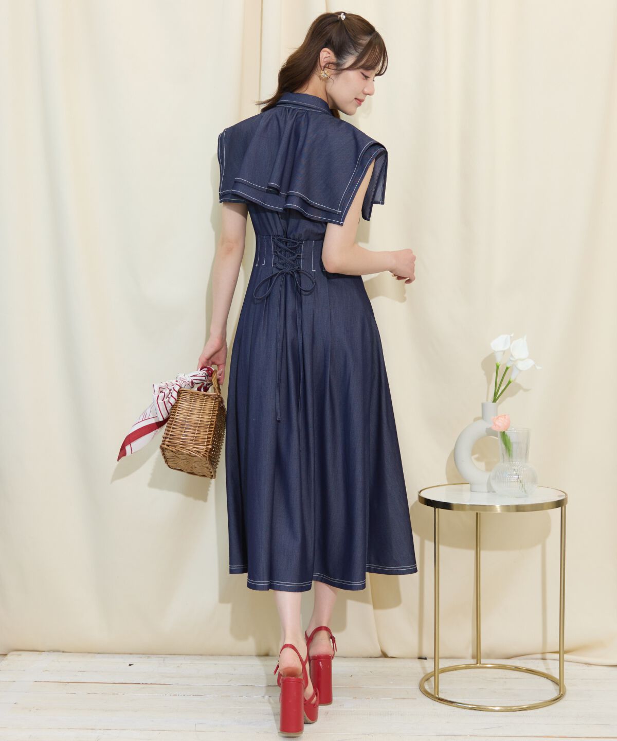 WILLSELECTION「スクエアラッフルシャツワンピース」|ワンピース|