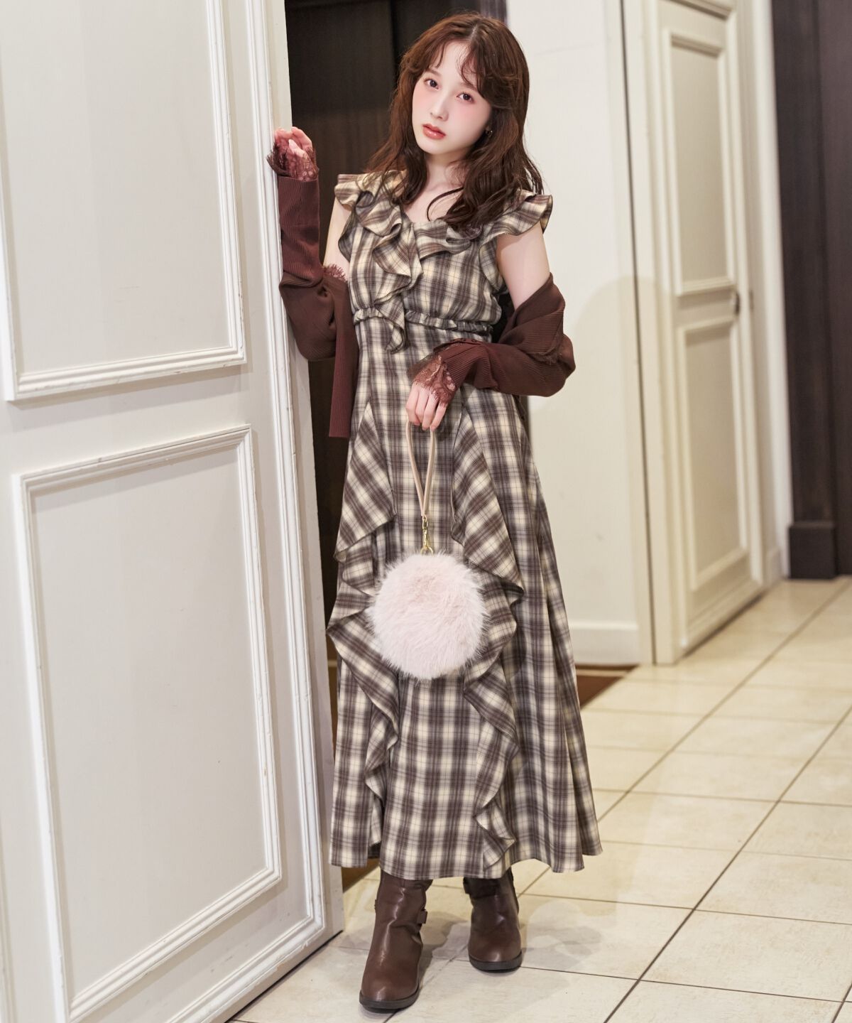 WILLSELECTION「ラッフルフリルAラインワンピース」|ワンピース|