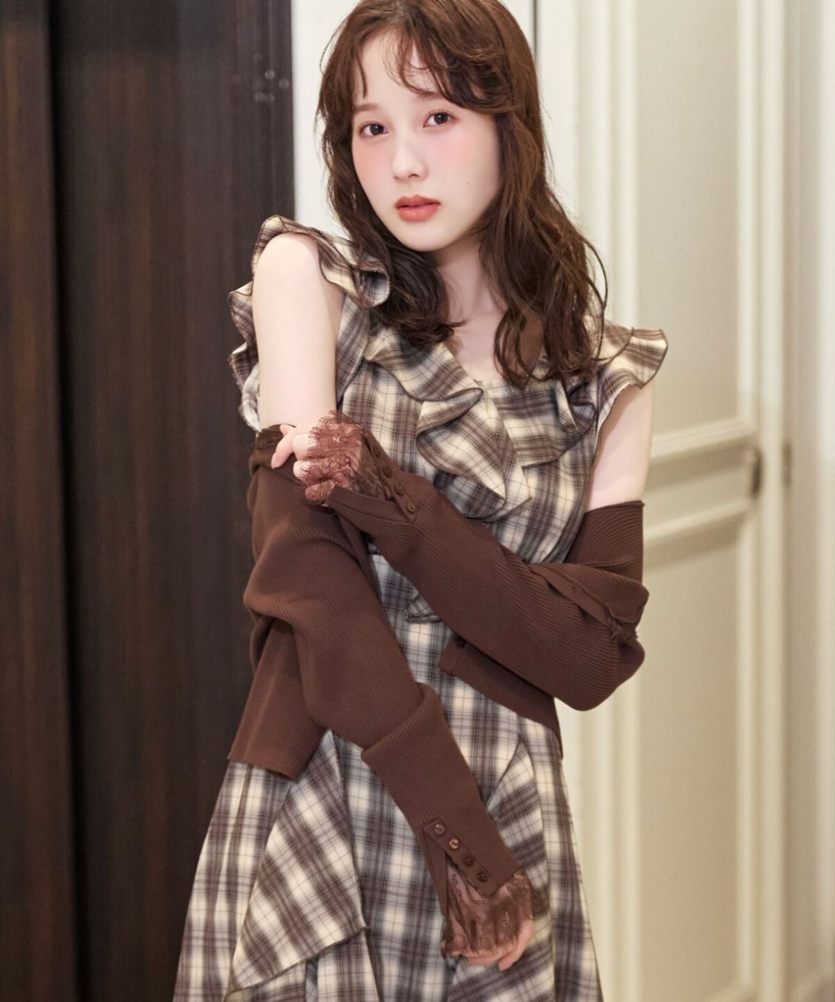 WILLSELECTION「ラッフルフリルAラインワンピース」|ワンピース|