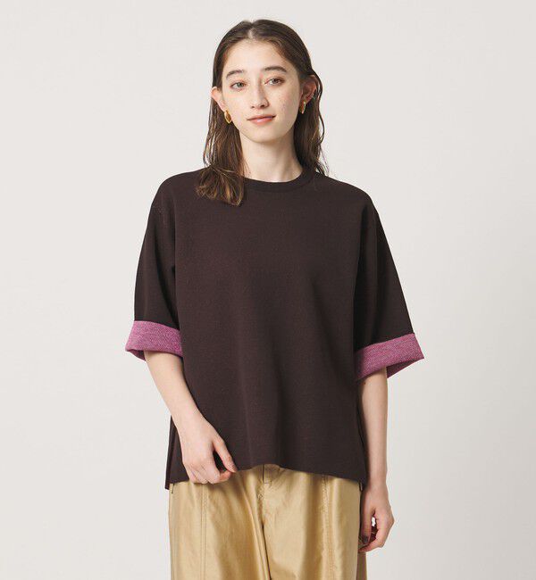 UNITED ARROWS「ニット Tシャツ ‐ウォッシャブル‐」|ニット・セーター|DK.BROWN