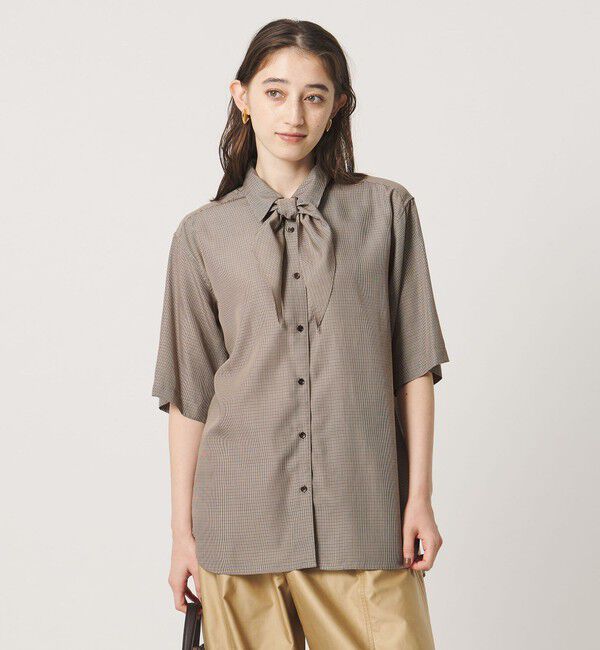 UNITED ARROWS「チェック スカーフ 5分袖 シャツ」|シャツ・ブラウス|その他2