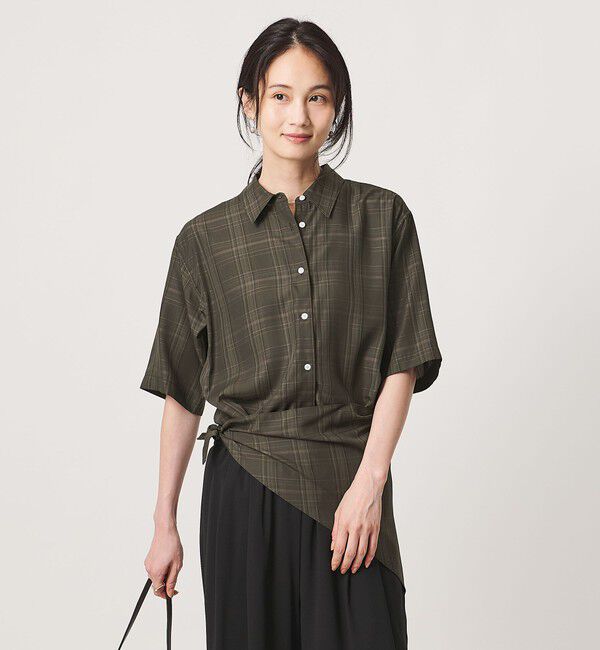UNITED ARROWS「チェック スカーフ 5分袖 シャツ」|シャツ・ブラウス|その他6