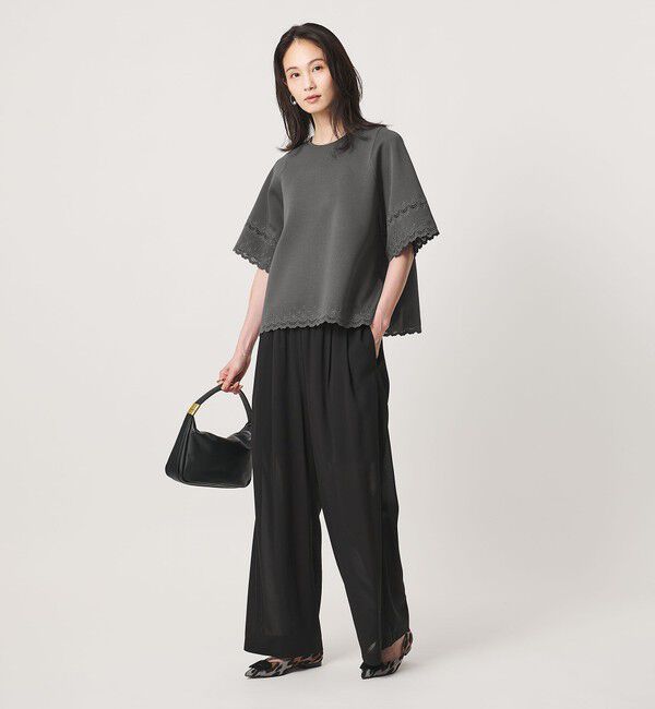 UNITED ARROWS「カットワーク スカラップ プルオーバー ニット ‐ウォッシャブル‐」|ニット・セーター|