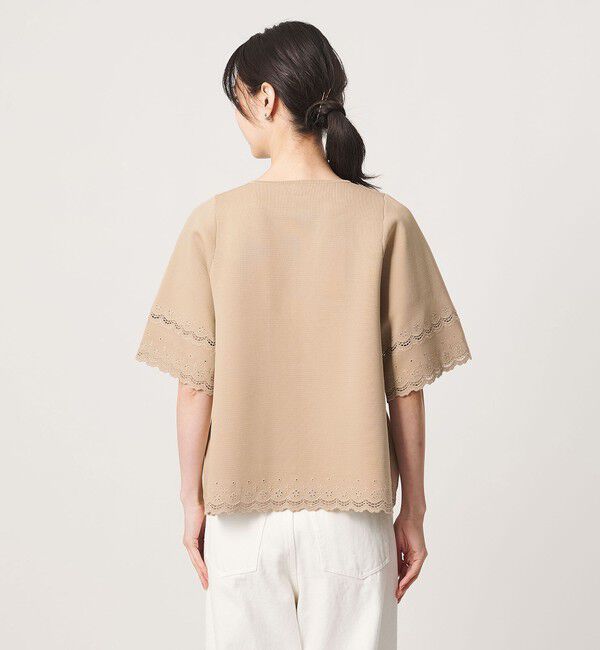 UNITED ARROWS「カットワーク スカラップ プルオーバー ニット ‐ウォッシャブル‐」|ニット・セーター|