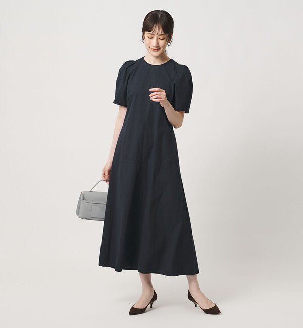 UNITED ARROWS「パフスリーブ フレアワンピース ‐ウォッシャブル‐」|ワンピース|