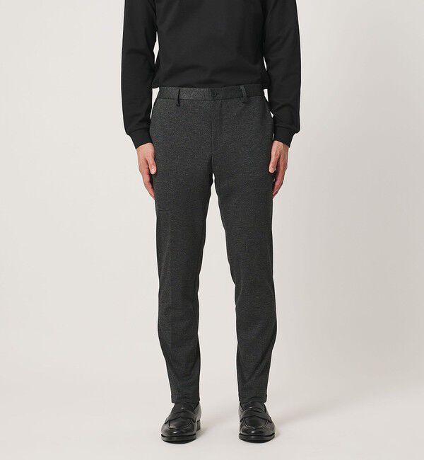 UNITED ARROWS「シャークスキン ノープリーツ テーパードスラックス UA COZY ウォッシャブル 2WAYストレッチ」|スラックス|