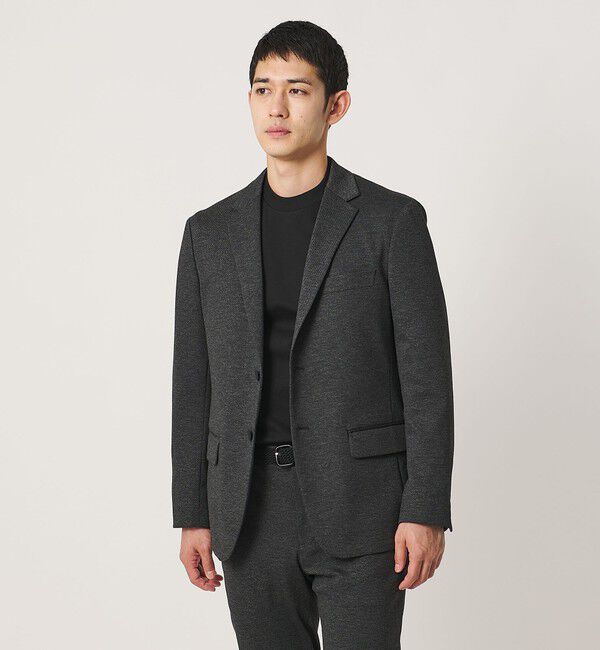 UNITED ARROWS「シャークスキン シングル ２ボタン テーラードジャケット UA COZY ウォッシャブル ２WAYストレッチ」|テーラードジャケット|