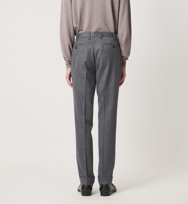 UNITED ARROWS「ライトサキソニー ノープリーツ テーパード スラックス ヨコストレッチ」|スラックス|