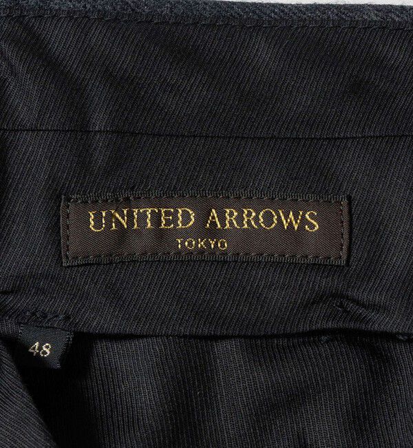 UNITED ARROWS「ライトサキソニー ノープリーツ テーパード スラックス ヨコストレッチ」|スラックス|