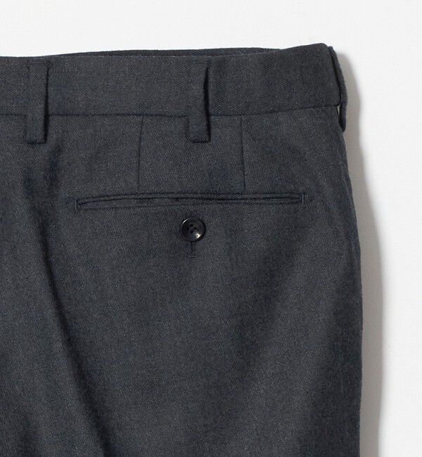 UNITED ARROWS「ライトサキソニー ノープリーツ テーパード スラックス ヨコストレッチ」|スラックス|
