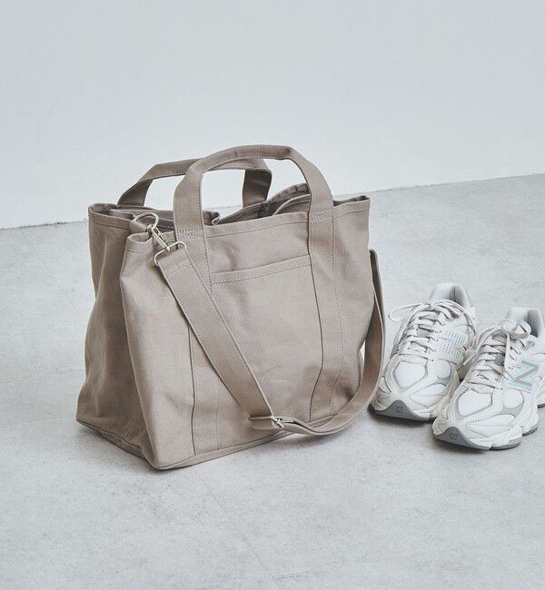 UNITED ARROWS green label relaxing「【WEB限定】2WAY キャンバス トートバッグ / ユニセックス」|トートバッグ|LT.GRAY